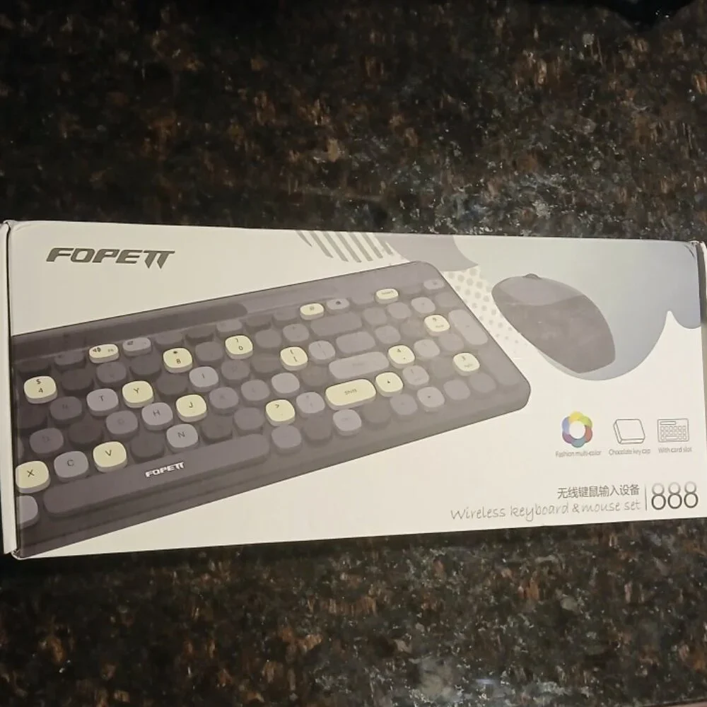 Fopett Wireless Keyboard and Mouse Set